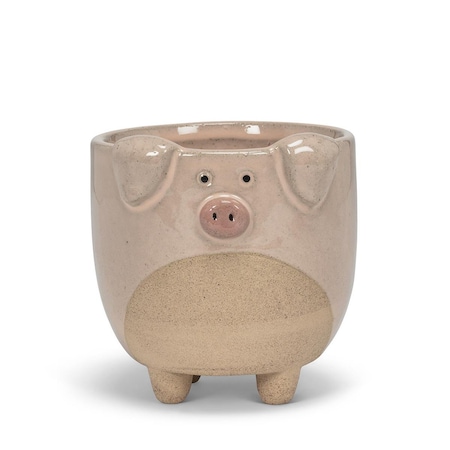 Cama 4 in. Pig on Legs Planter, Pink - Large CA3084088